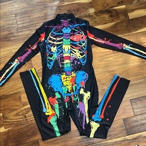 Colorful Skeleton Print Bodysuit